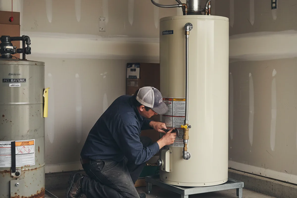 Water heater and shutoff valve replacement in Mount Perry